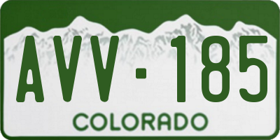 CO license plate AVV185