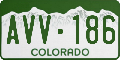 CO license plate AVV186
