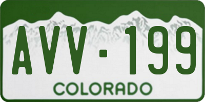 CO license plate AVV199