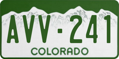 CO license plate AVV241