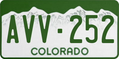 CO license plate AVV252