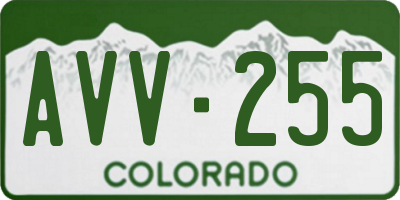 CO license plate AVV255