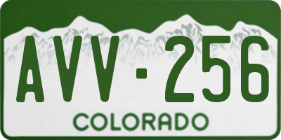 CO license plate AVV256