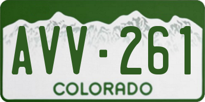 CO license plate AVV261