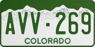 CO license plate AVV269