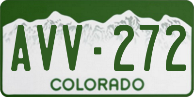 CO license plate AVV272
