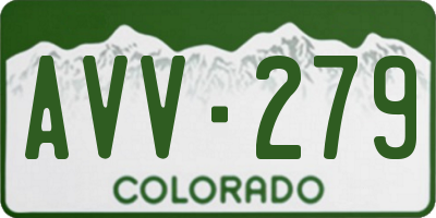 CO license plate AVV279