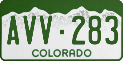 CO license plate AVV283