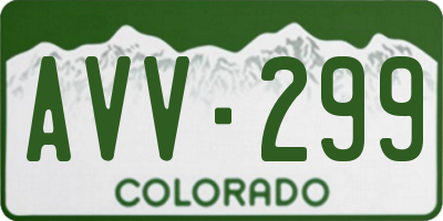 CO license plate AVV299