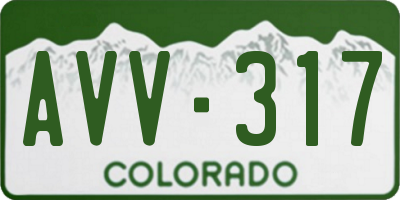 CO license plate AVV317