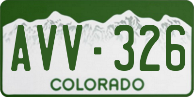 CO license plate AVV326