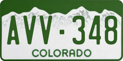 CO license plate AVV348