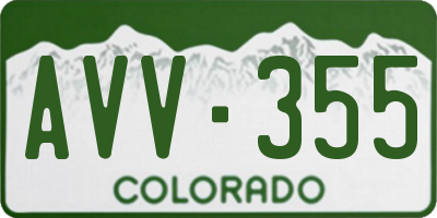 CO license plate AVV355