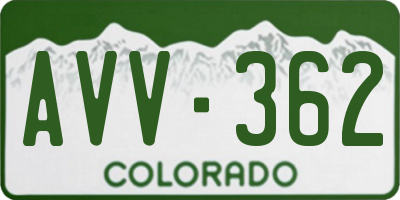 CO license plate AVV362