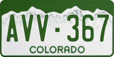 CO license plate AVV367
