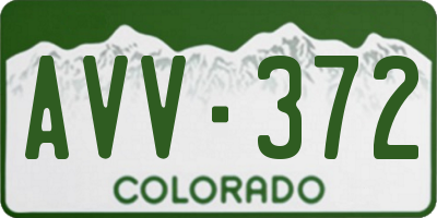 CO license plate AVV372