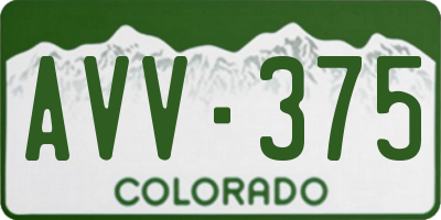 CO license plate AVV375