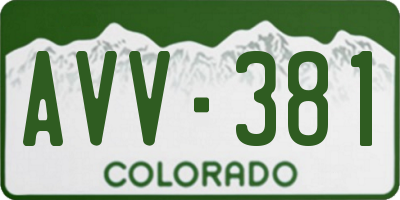 CO license plate AVV381