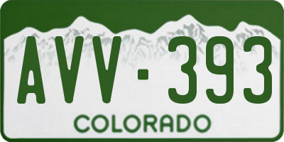 CO license plate AVV393