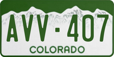 CO license plate AVV407