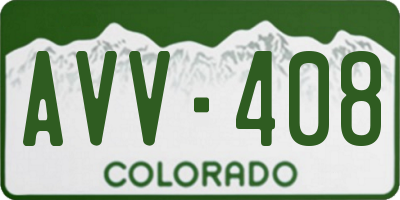 CO license plate AVV408