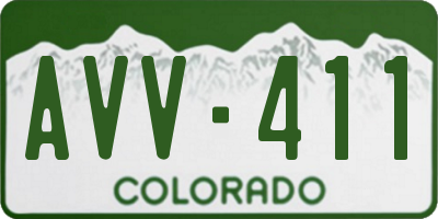 CO license plate AVV411