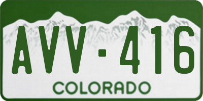 CO license plate AVV416