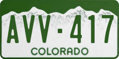 CO license plate AVV417