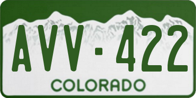 CO license plate AVV422