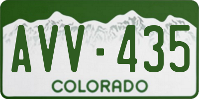 CO license plate AVV435