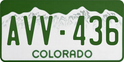 CO license plate AVV436