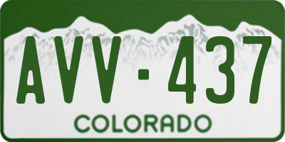 CO license plate AVV437