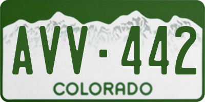 CO license plate AVV442