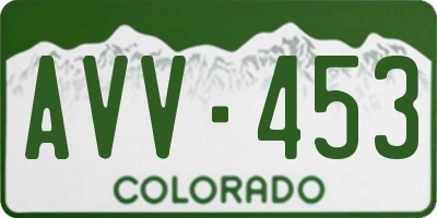 CO license plate AVV453