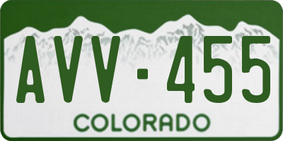 CO license plate AVV455