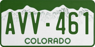 CO license plate AVV461