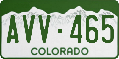CO license plate AVV465