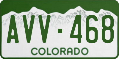 CO license plate AVV468