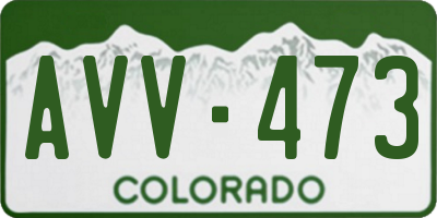 CO license plate AVV473