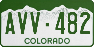 CO license plate AVV482