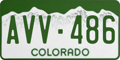 CO license plate AVV486