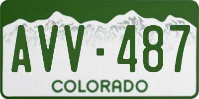 CO license plate AVV487