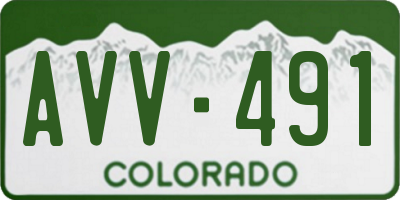CO license plate AVV491