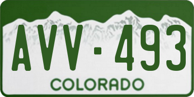 CO license plate AVV493
