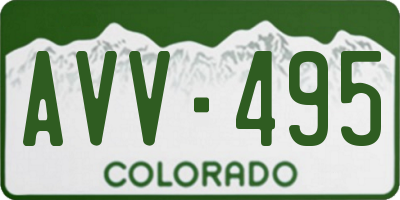 CO license plate AVV495