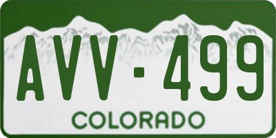 CO license plate AVV499