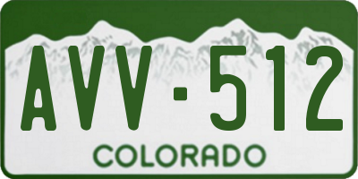 CO license plate AVV512