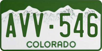 CO license plate AVV546