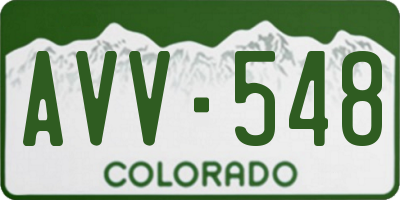 CO license plate AVV548