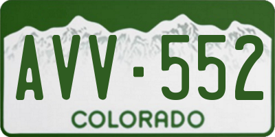 CO license plate AVV552